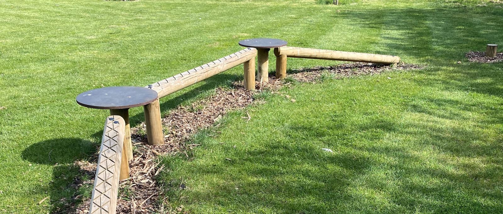 The play area at Kimbridge Barn, Hampshire